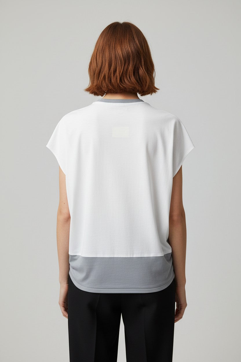 Nike Damen Top Grau Weiß Größe XL