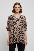 Shein Curve Damen Top Braun/Schwarz Größe 2XL