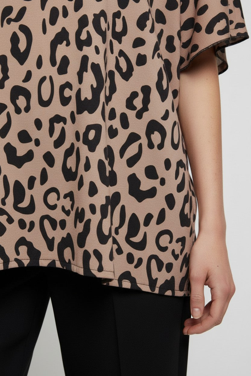 Shein Curve Damen Top Braun/Schwarz Größe 2XL