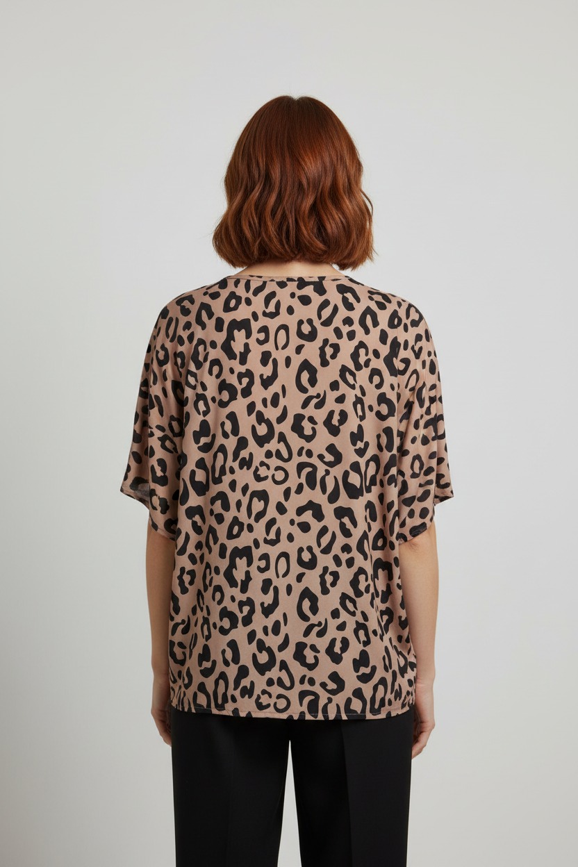 Shein Curve Damen Top Braun/Schwarz Größe 2XL