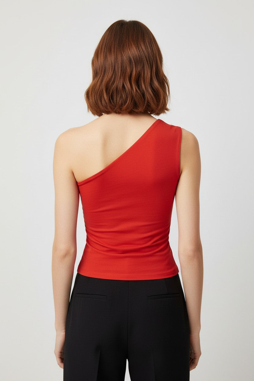 Stradivarius Damen Top Rot Größe S