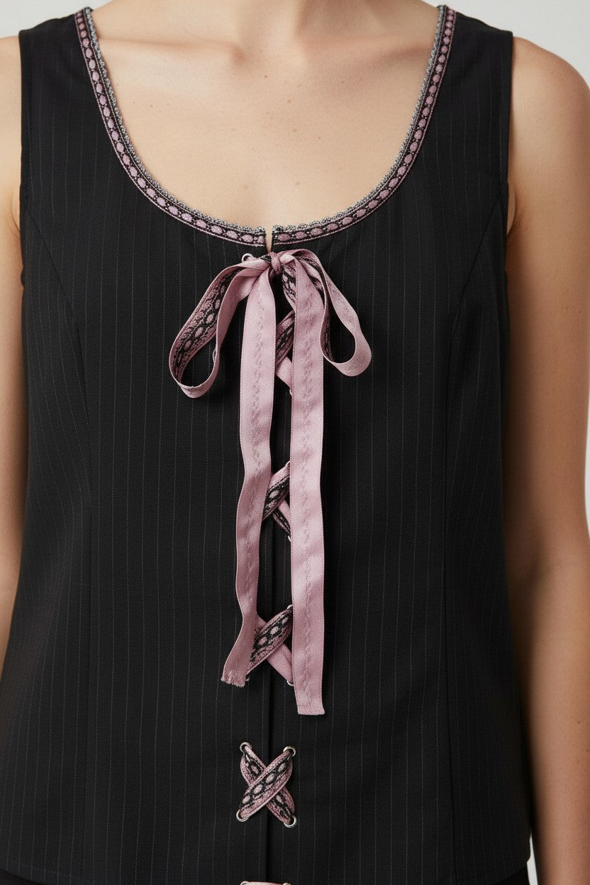 Torrid Damen Top Schwarz/Pink Größe L/XL