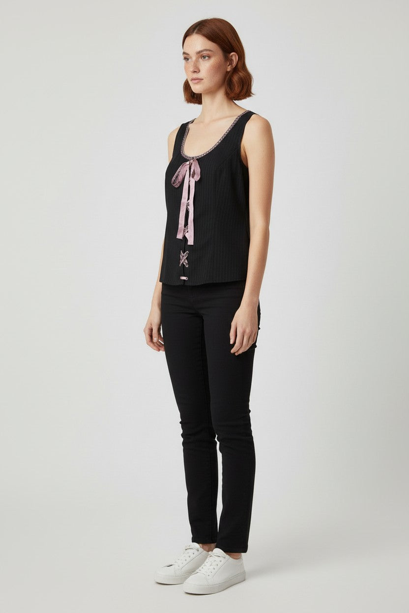 Torrid Damen Top Schwarz/Pink Größe L/XL
