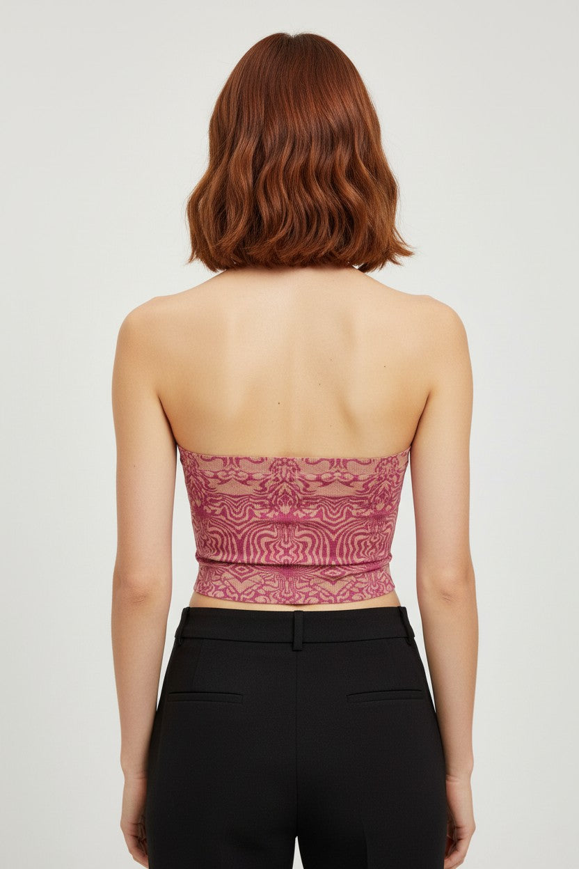 Urban Outfitters Damen Top Pink/Beige Größe XS