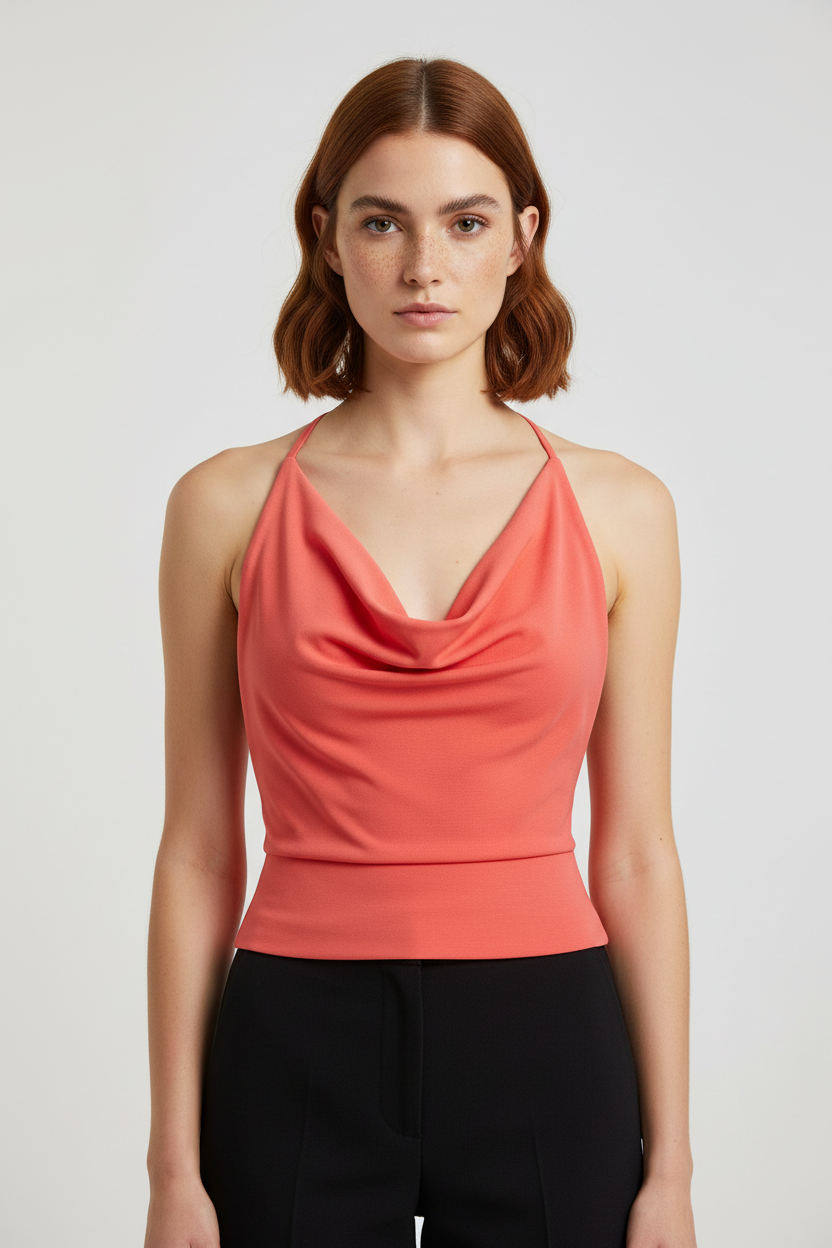 Venderby's Damen Neckholder Top Rot Größe XS/S