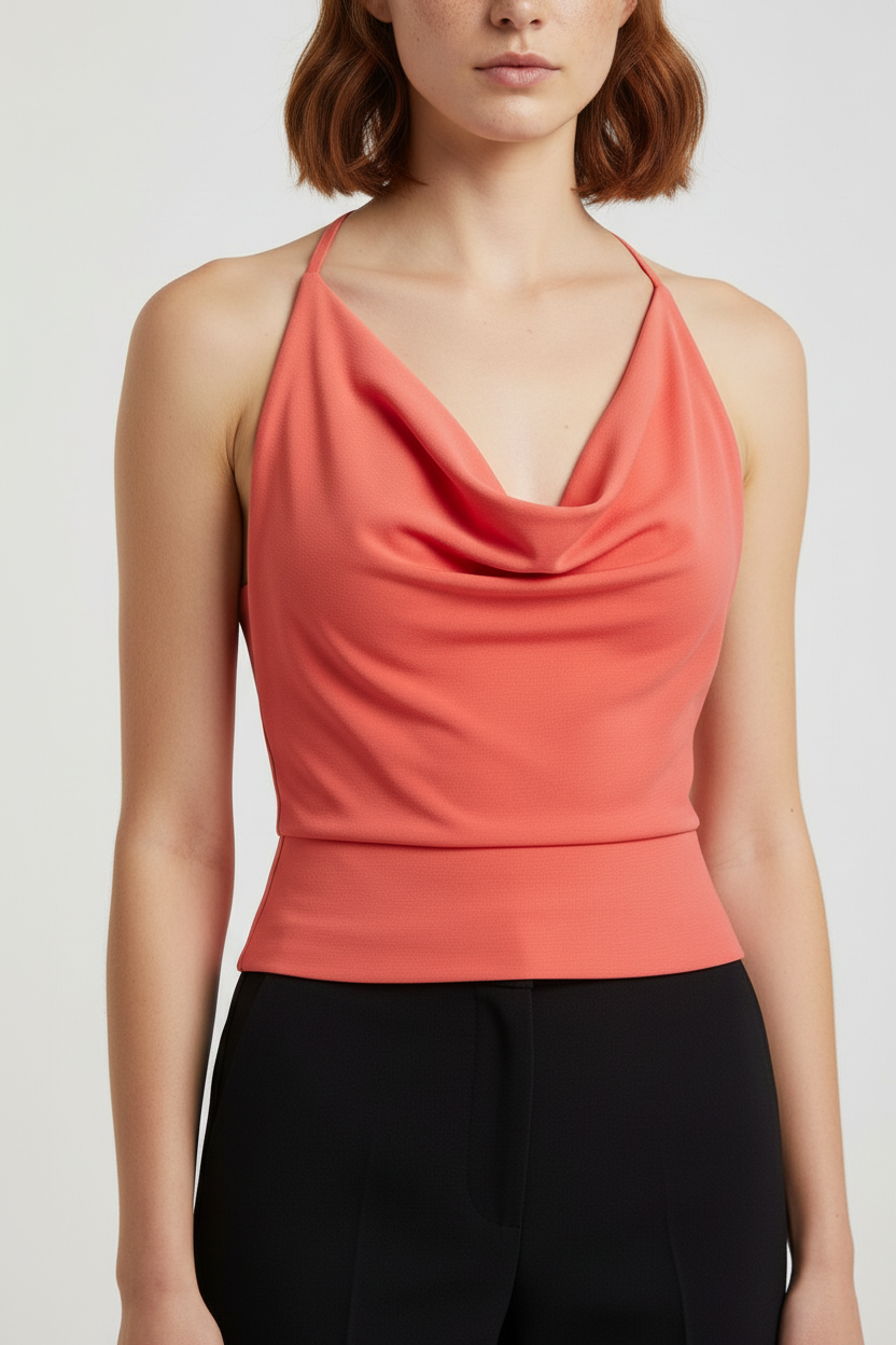 Venderby's Damen Neckholder Top Rot Größe XS/S
