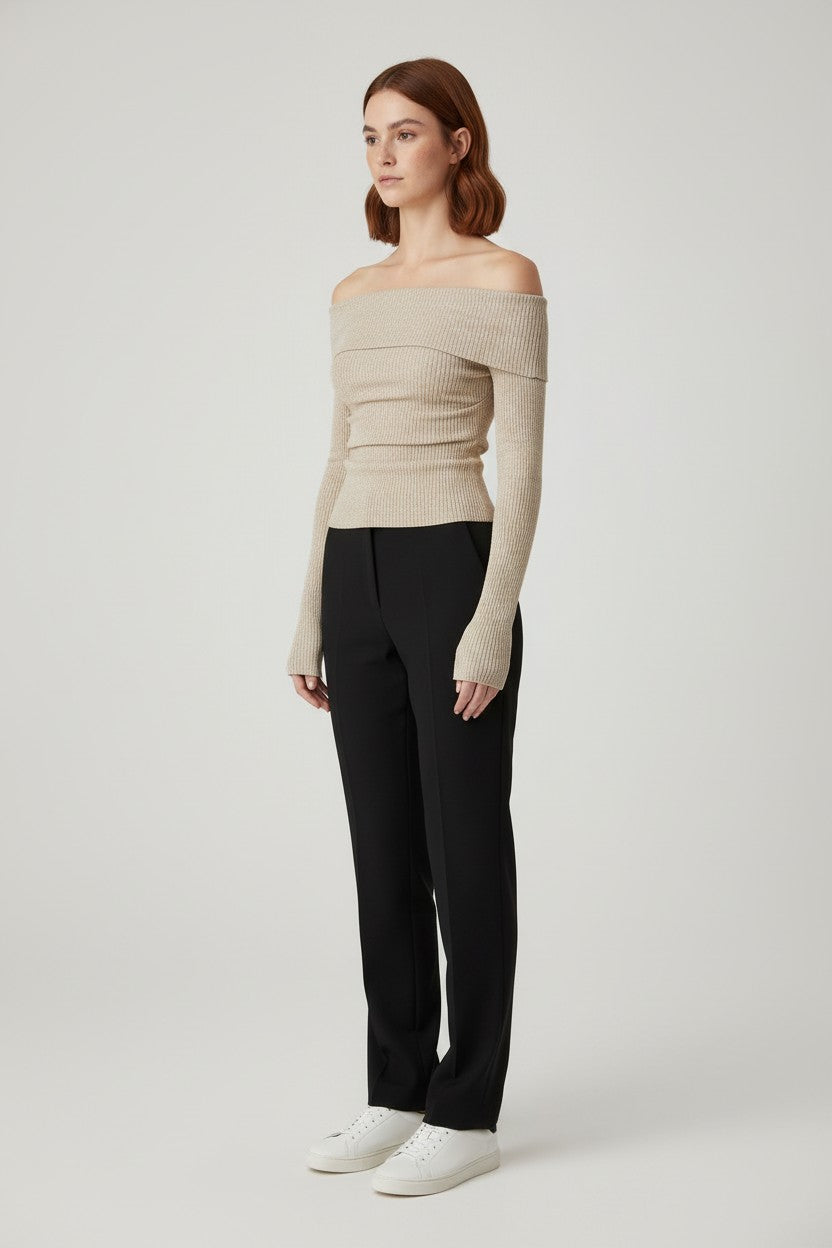 Zara Damen Top Beige Mehrfarbig Größe S