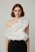 Zara Damen Top Weiß Größe L