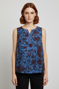 Cecil Damen Top Blau Rot Schwarz Größe XXL