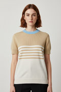 COS Damen Top Braun Blau Weiß Größe L