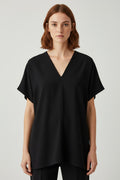 COS Damen Top Schwarz Größe M