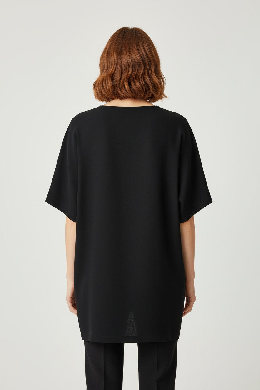 COS Damen Top Schwarz Größe M
