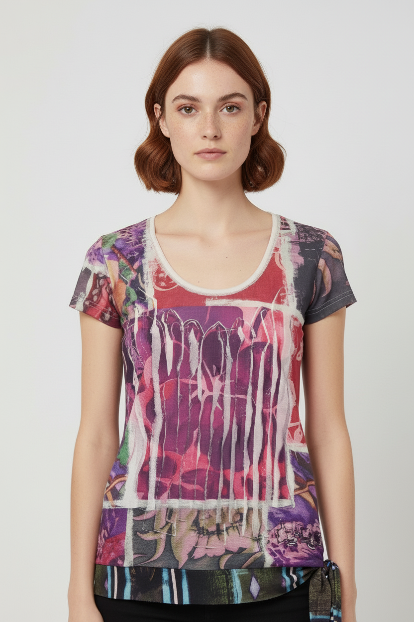 Desigual Damen Top Mehrfarbig Größe S