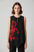 Desigual Damen Top Schwarz Rot Größe XL
