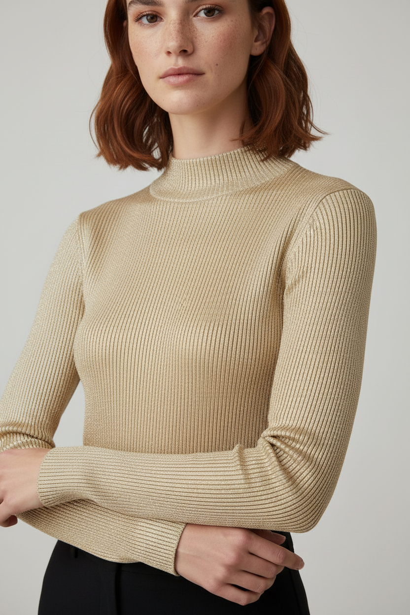 Drôle de Copine Damen Top Gold Größe S/M