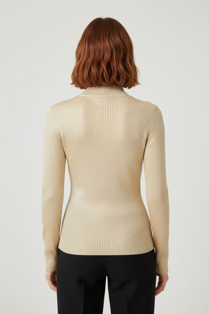 Drôle de Copine Damen Top Gold Größe S/M