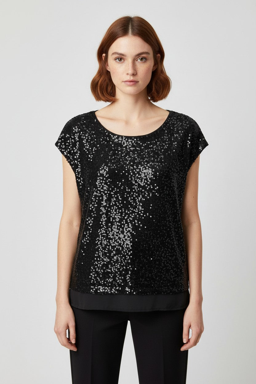ESPRIT Damen Top Schwarz Größe XL