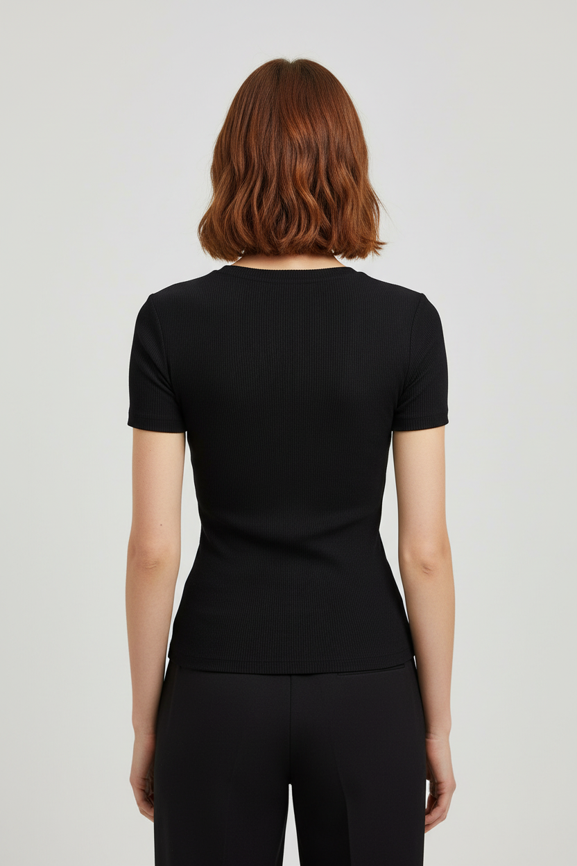 Even & Odd Damen Top Schwarz Größe XS