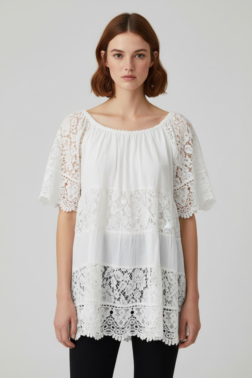 Guess Damen Top Weiß Größe XS