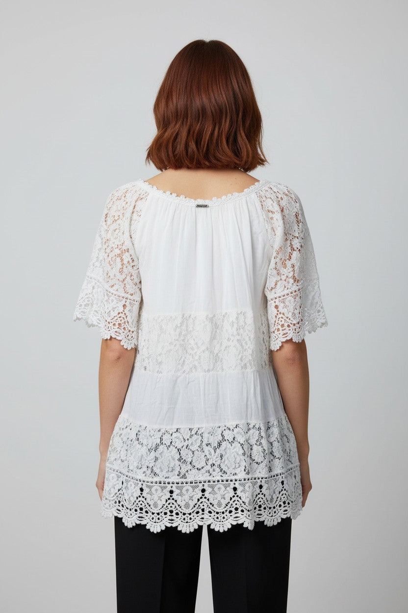 Guess Damen Top Weiß Größe XS