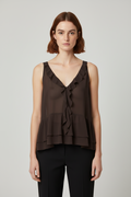H&M Damen Peplum Top Braun Größe L