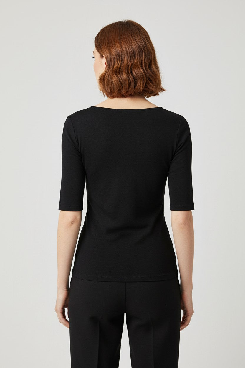 H&M Damen Top Schwarz Größe S