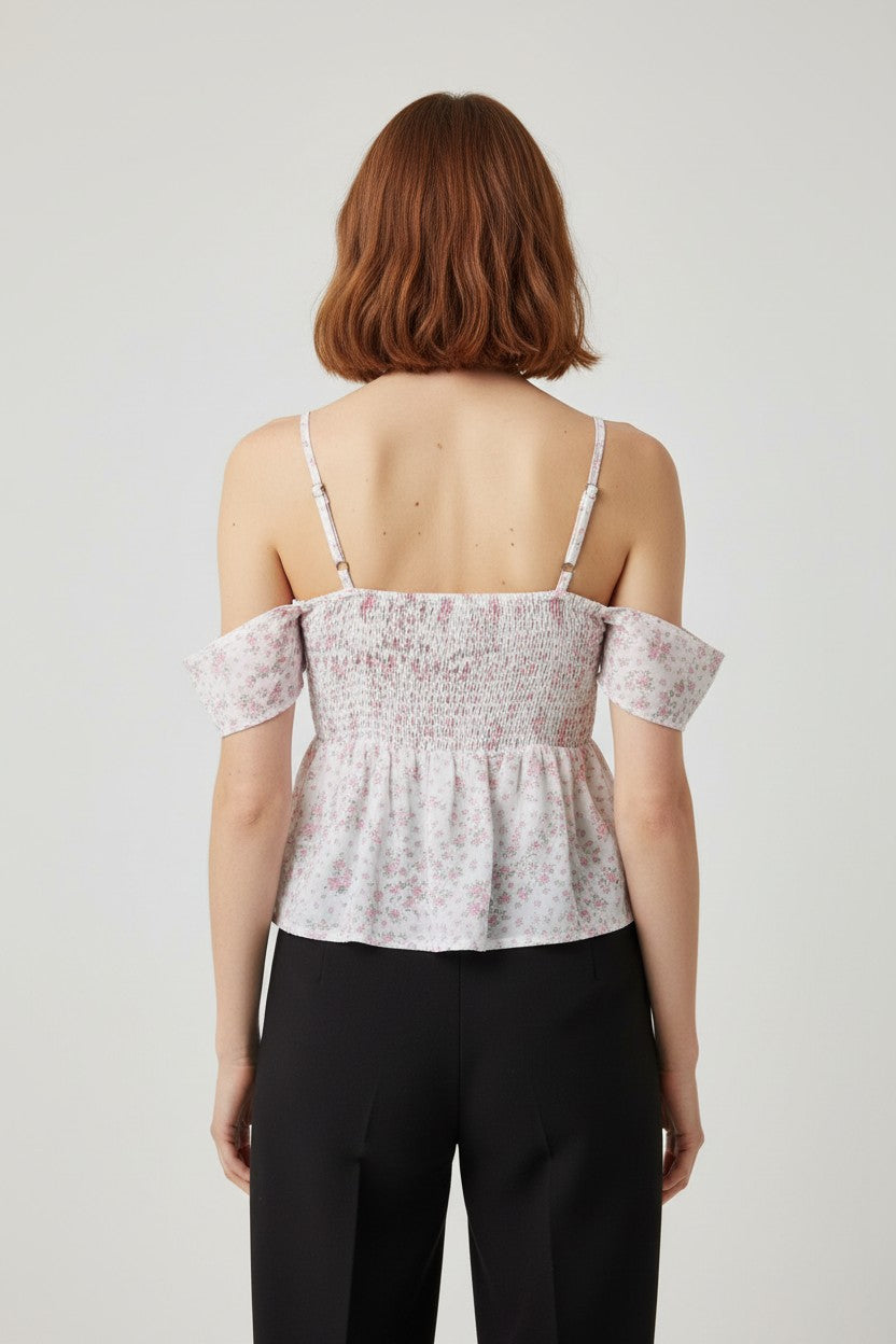 Hollister Damen Top Pink Weiß Mehrfarbig Größe XXL