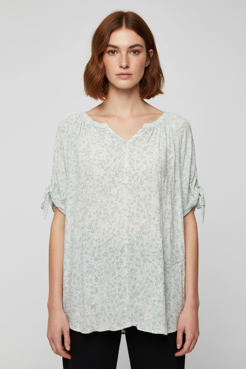 Isolde Damen Top Grün Weiß Größe 2XL