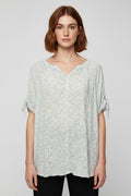 Isolde Damen Top Grün Weiß Größe 2XL