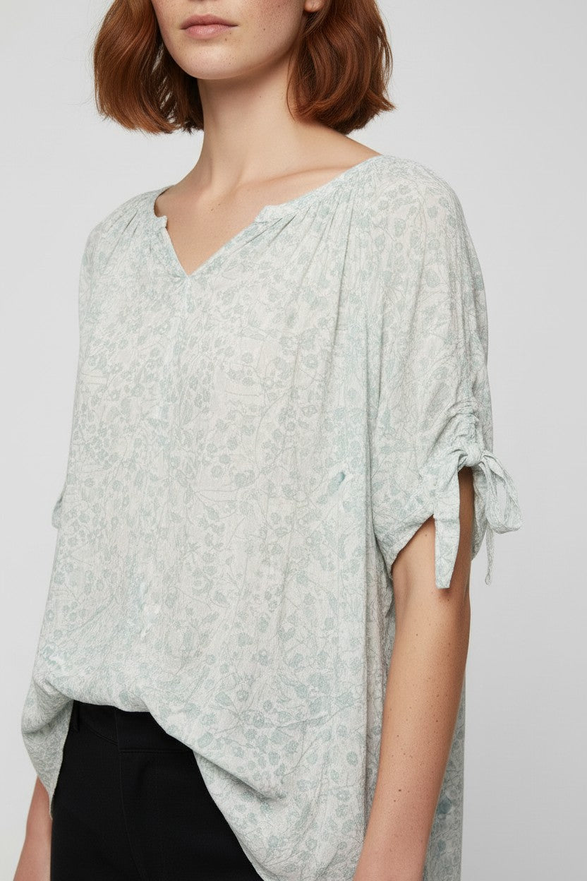 Isolde Damen Top Grün Weiß Größe 2XL