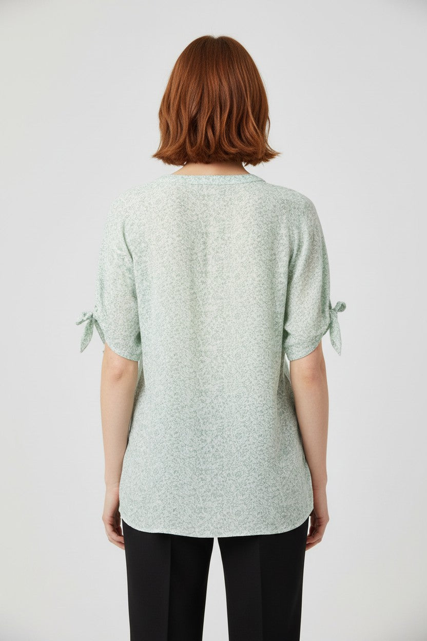 Isolde Damen Top Grün Weiß Größe 2XL