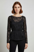 Jacqueline de Yong Damen Top Schwarz Größe XS