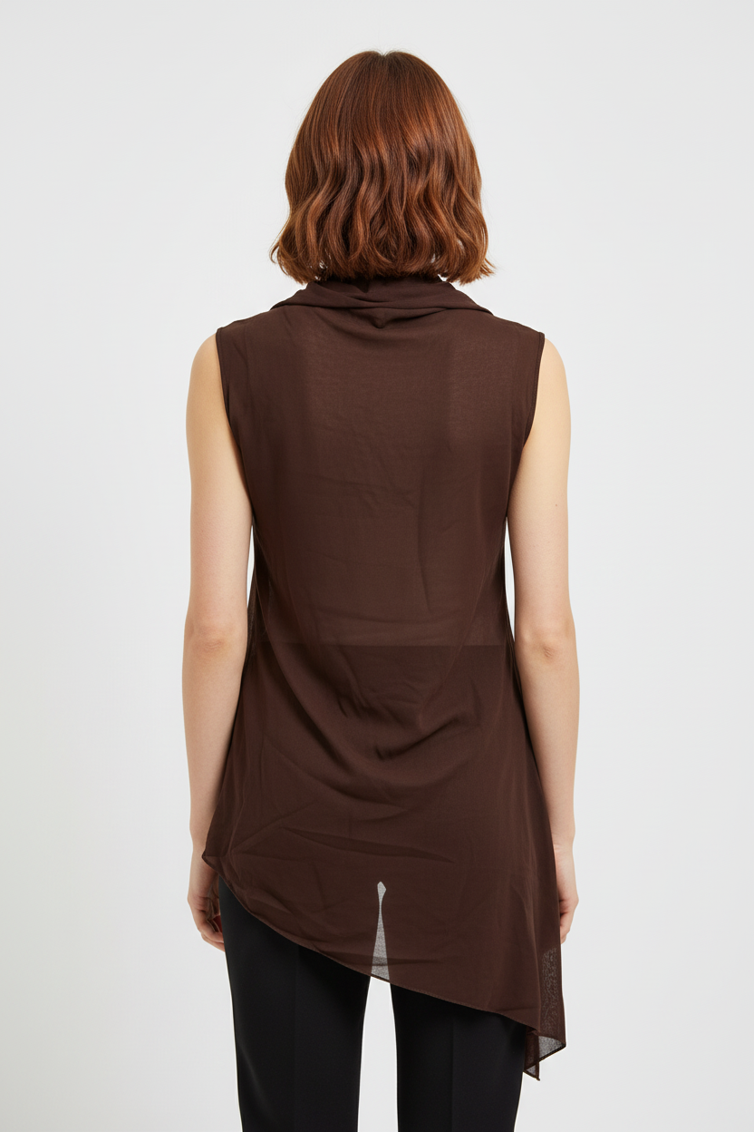 Massimo Dutti Damen Top Braun Größe M