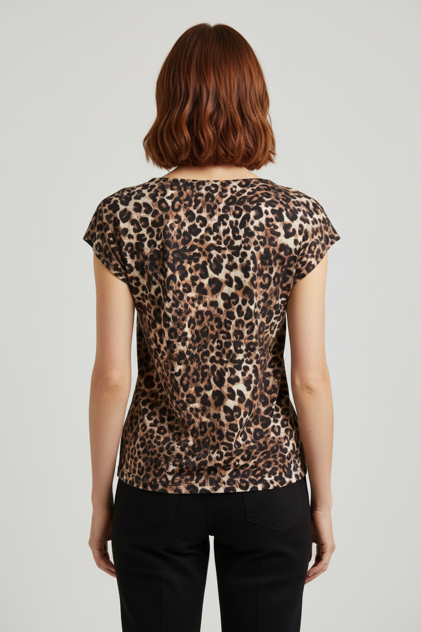 Nelly Damen Top Braun Schwarz Beige Größe XL