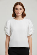 Neo Noir Damen Top Weiß Größe XL
