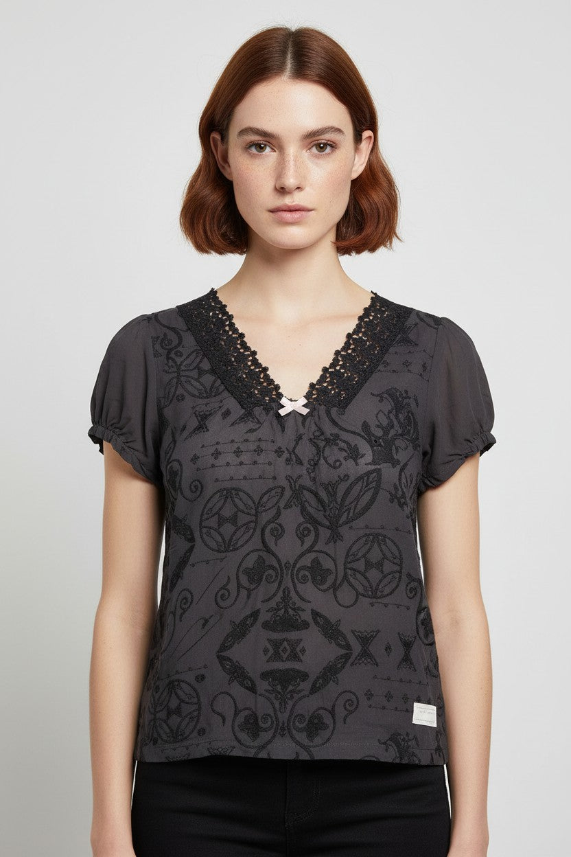 Odd Molly Damen Top Grau Größe XS