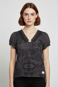 Odd Molly Damen Top Grau Größe XS