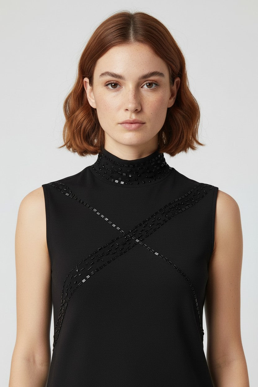 Ril's Damen Top Schwarz Größe L