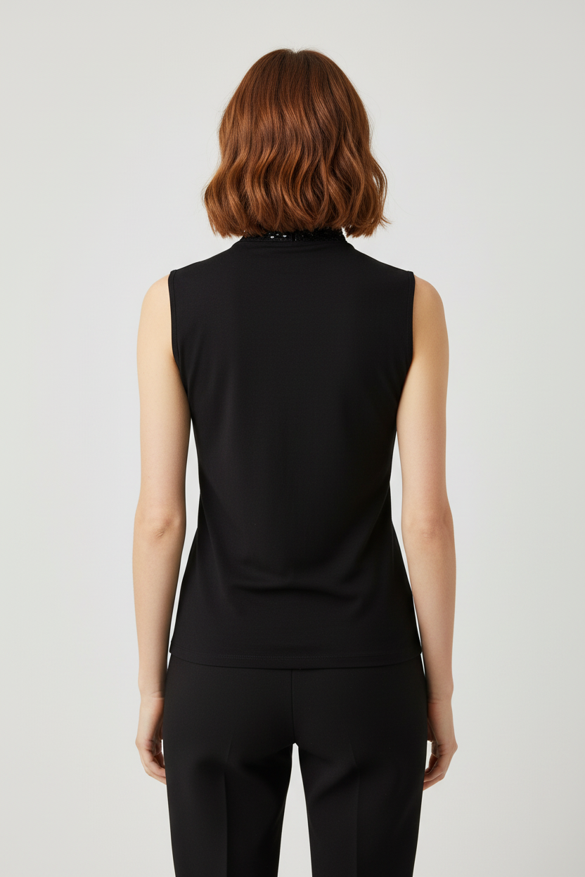 Ril's Damen Top Schwarz Größe L