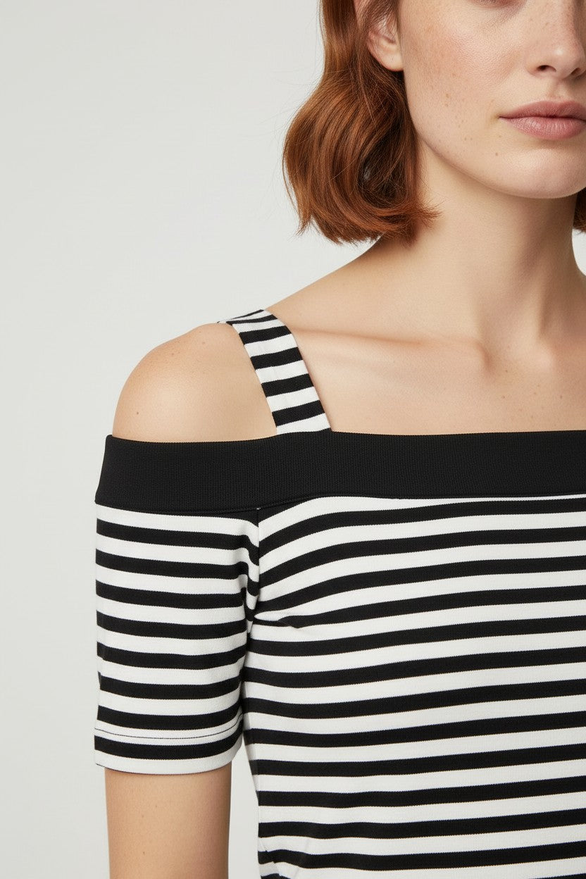 Sourpuss Damen Top Schwarz Weiß Größe L