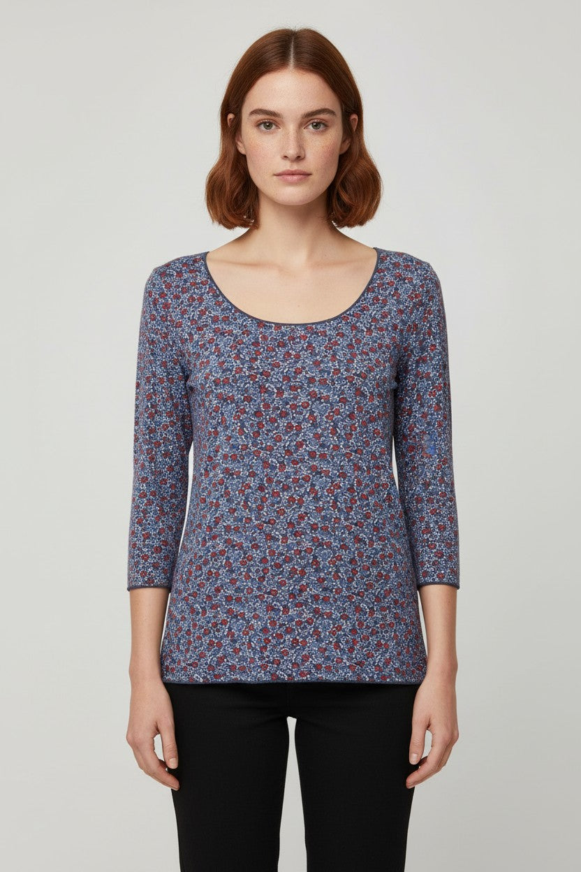 Tommy Hilfiger Damen Top Blau Rot Weiß Größe XL