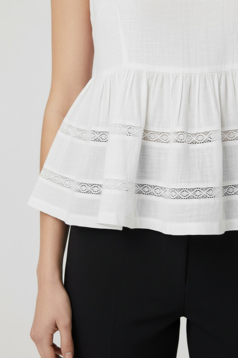 Urban Outfitters Damen Top Weiß Größe XL