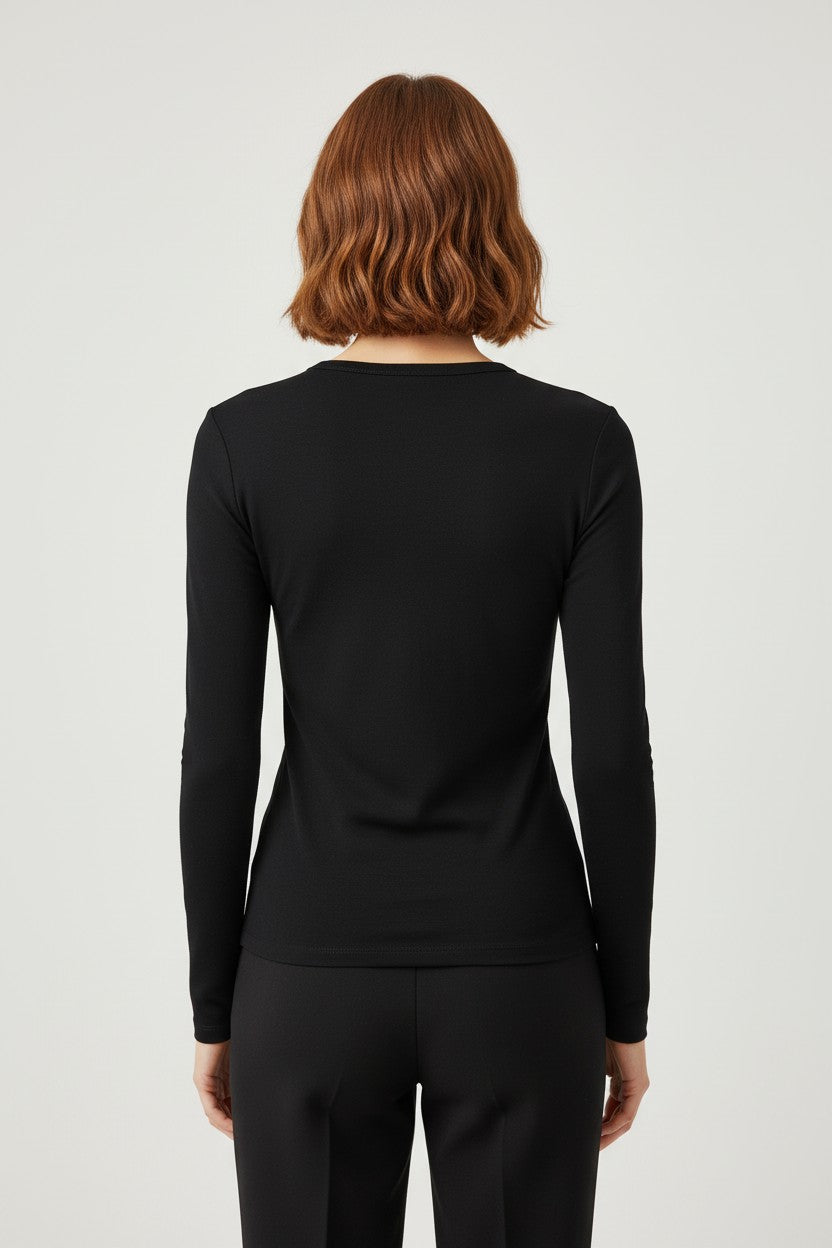 Zara Damen Top Schwarz Größe M