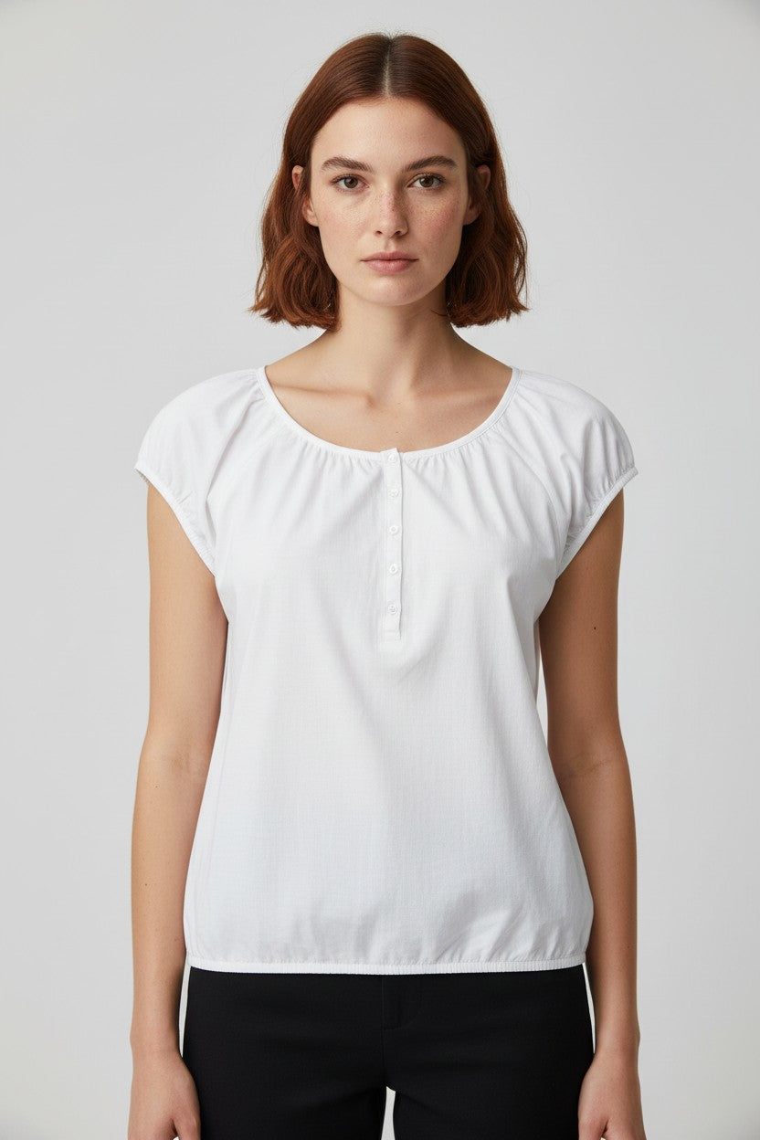 ESPRIT Damen Top Weiß Größe M