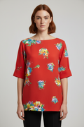 Lauren Ralph Lauren Damen Top Rot Mehrfarbig Größe 1XL