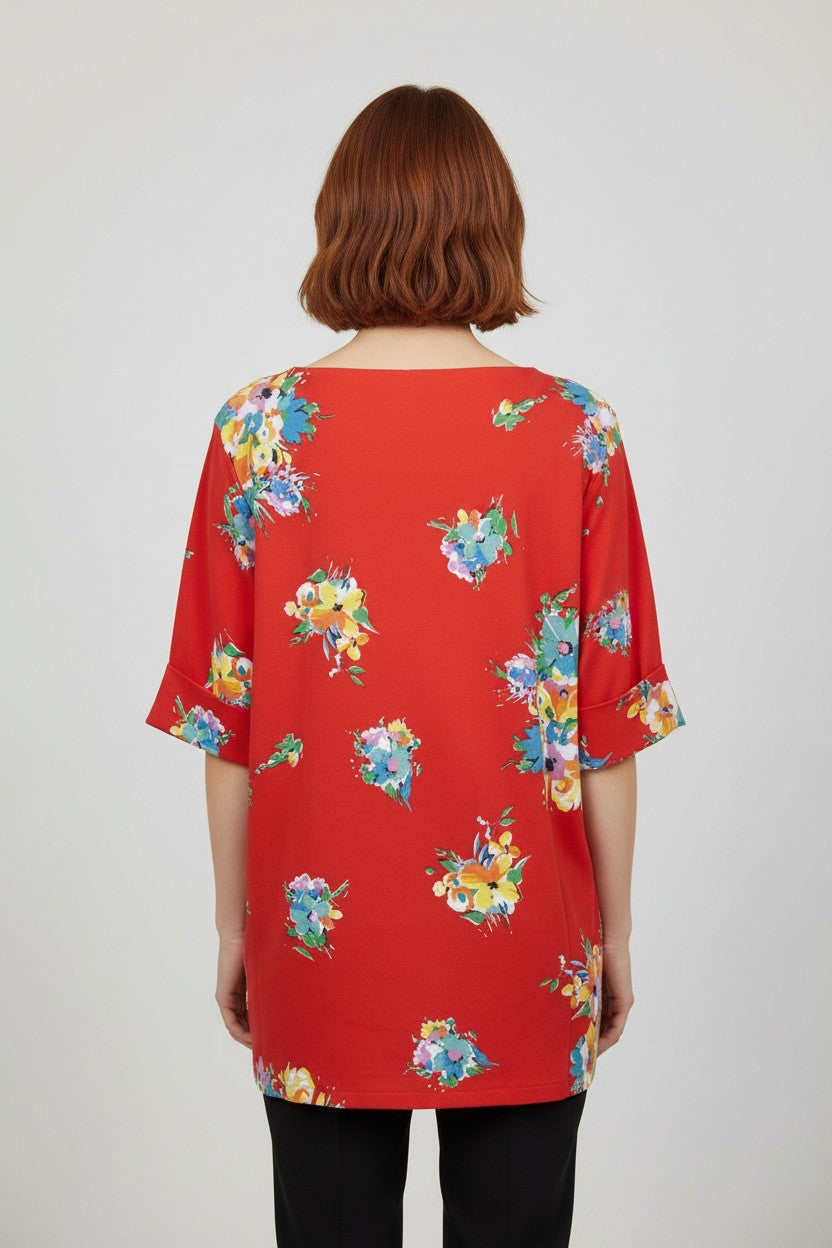 Lauren Ralph Lauren Damen Top Rot Mehrfarbig Größe 1XL