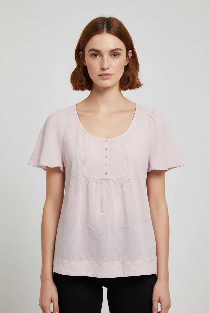 Noa Noa Damen Top Pink Größe L