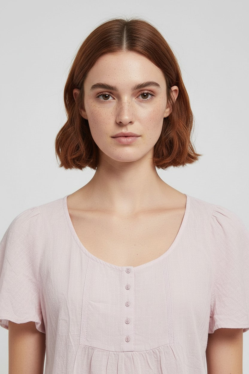 Noa Noa Damen Top Pink Größe L