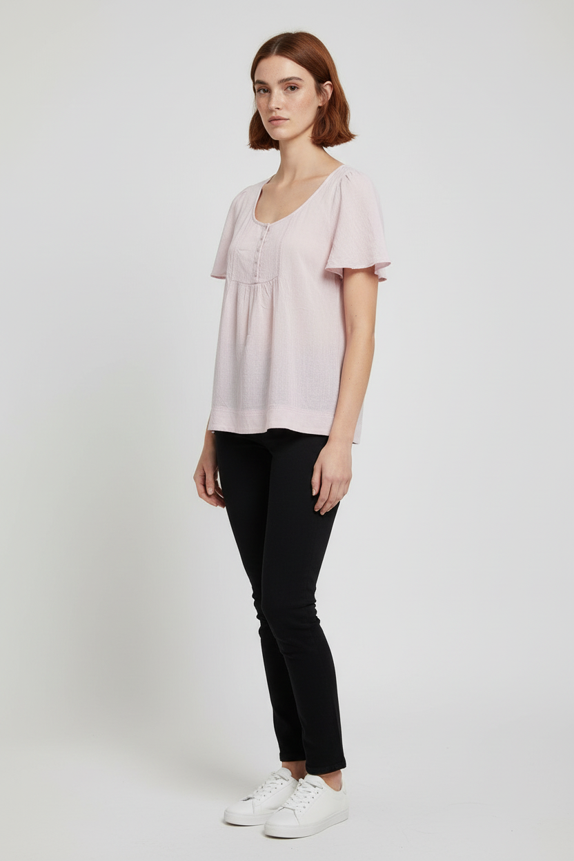 Noa Noa Damen Top Pink Größe L