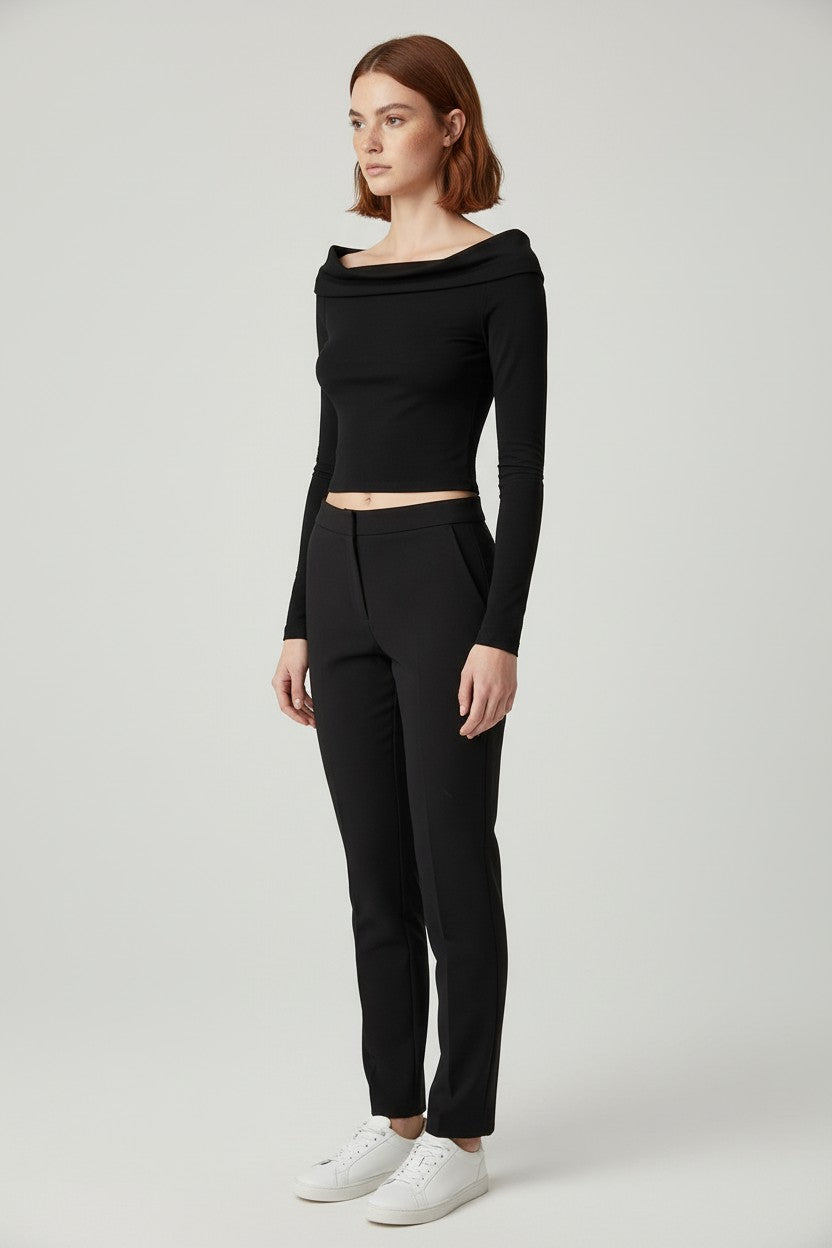 Pull & Bear Damen Top Schwarz Größe S